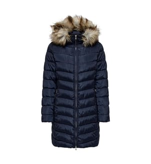 Lange Steppjacke - Marine