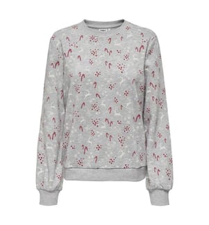 Weihnachtssweatshirt - Grau meliert