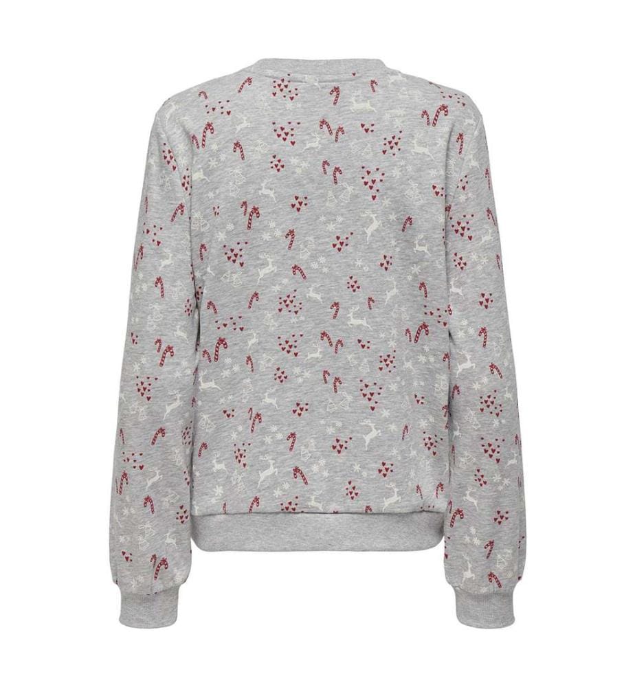 Weihnachtssweatshirt - Grau meliert