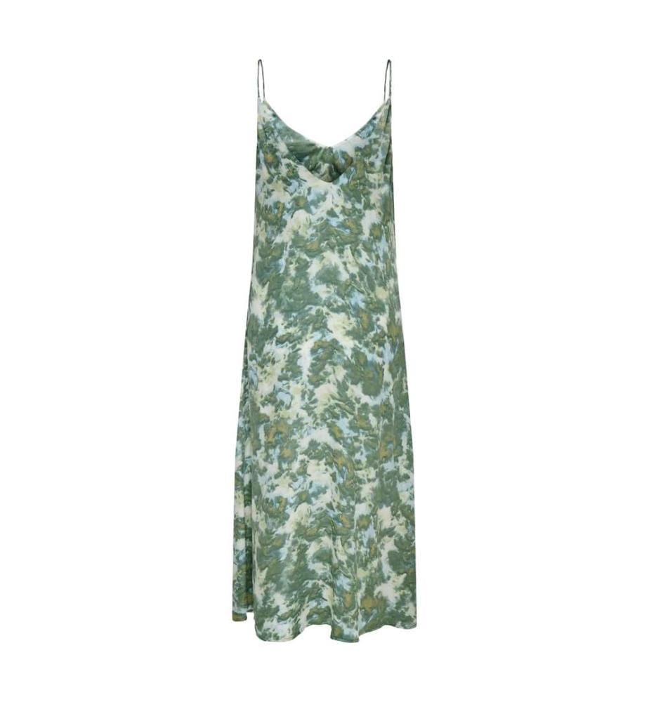 Langes Kleid Annlouise - Grün