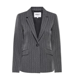 Blazer - Dunkelgrau Melange Nadelstreifen W Strass