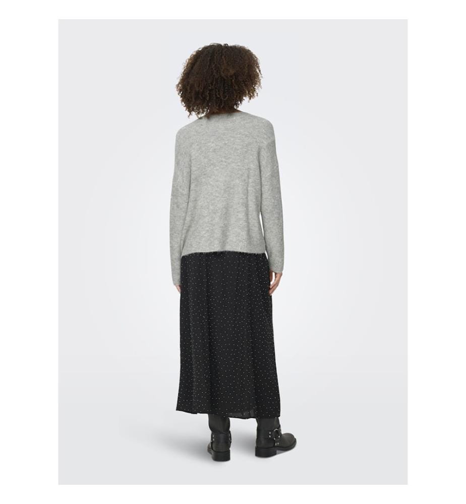 Sweater - Light Grey Melange Silver Sequins