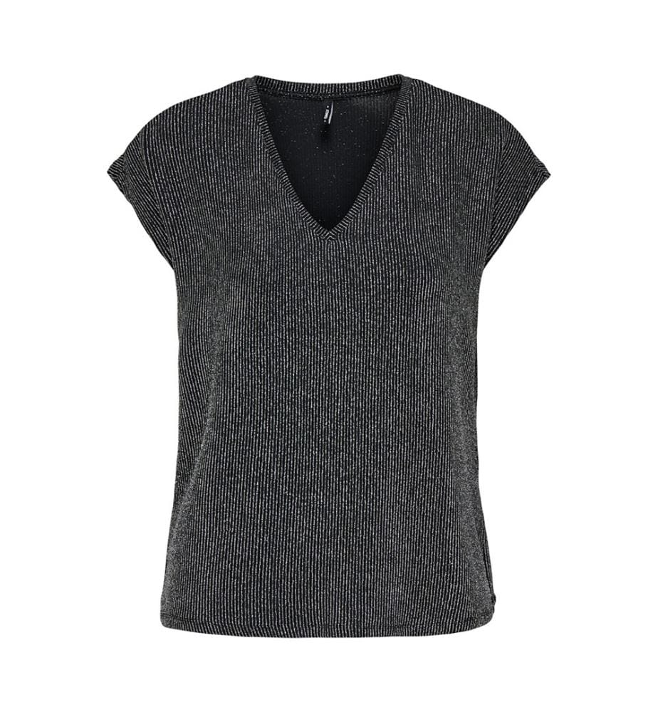 Top - Black Silver Glitter