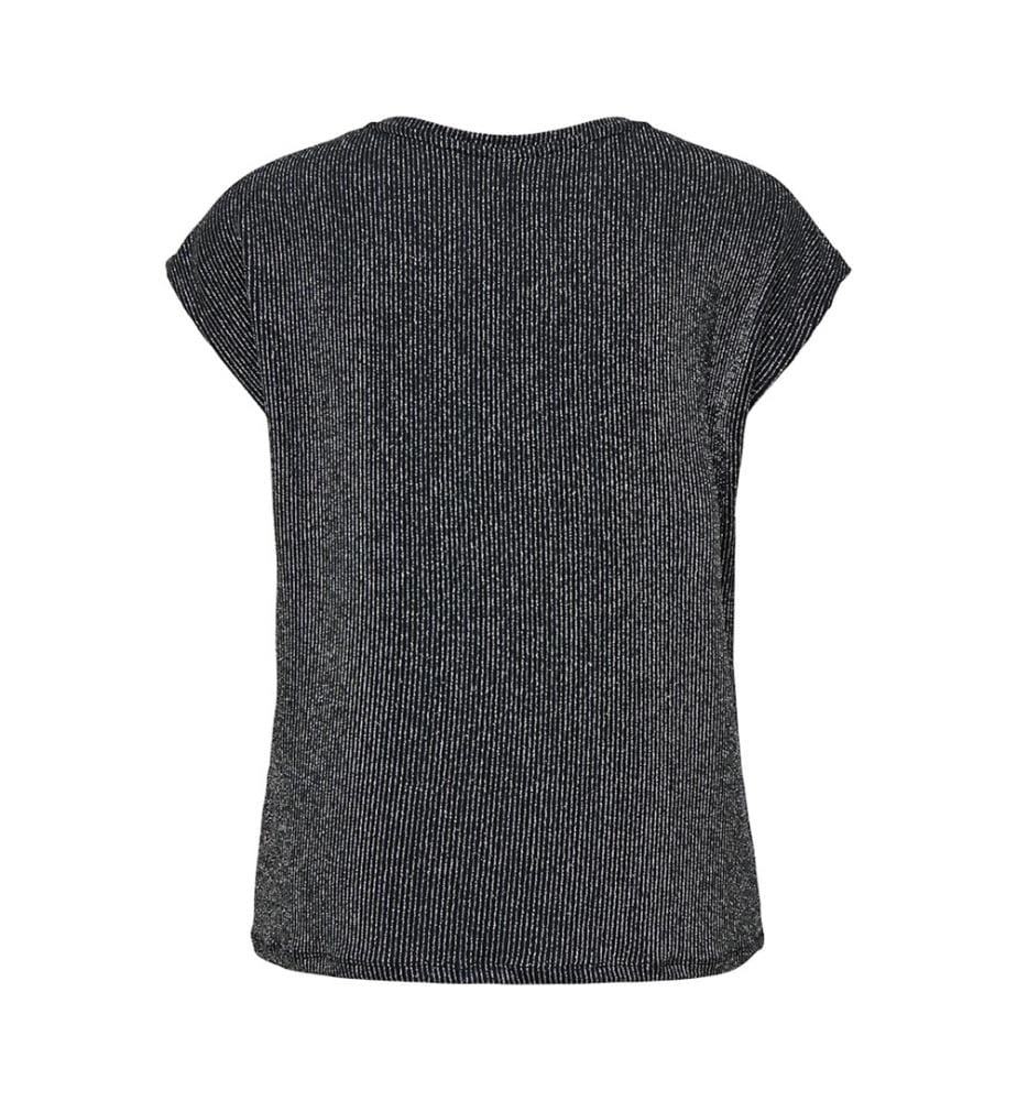 Top - Black Silver Glitter