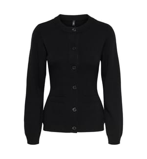 Strickjacke - Schwarz Dtm Knopf