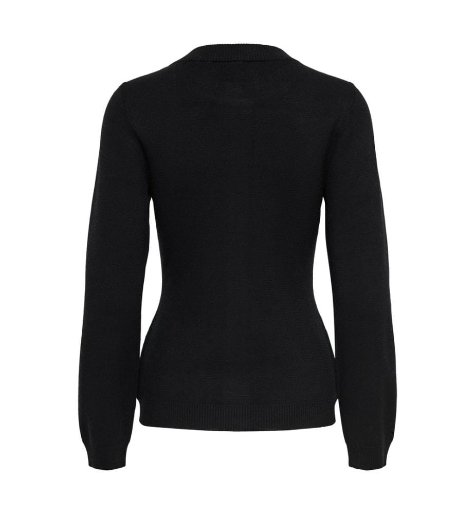 Strickjacke - Schwarz Dtm Knopf