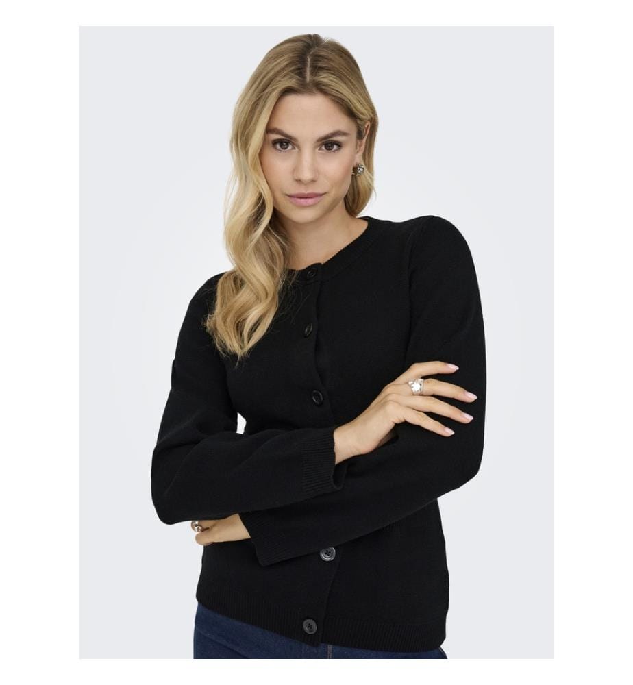 Strickjacke - Schwarz Dtm Knopf