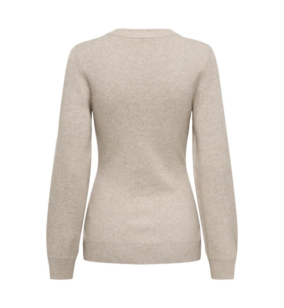 Strickjacke - Mokka Meringue Melange Dtm Knopf