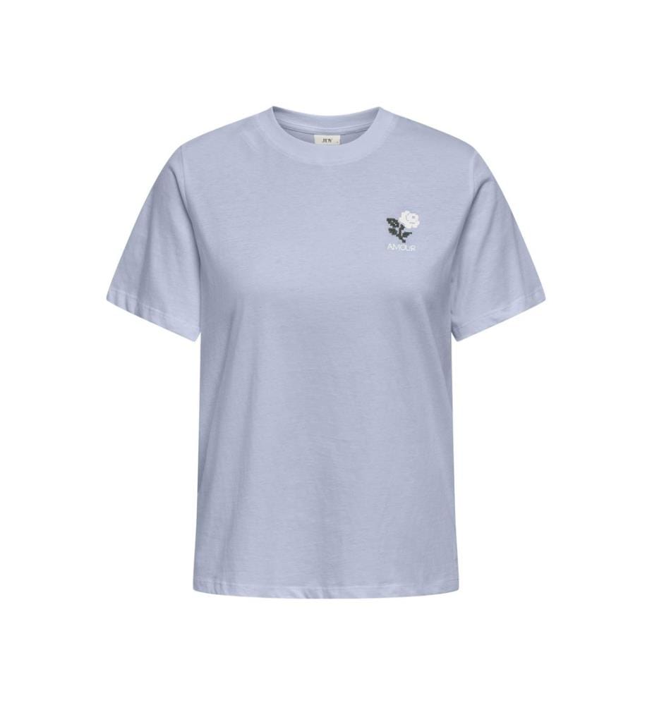 T-Shirt - Weicher Chambray Liebe gestickt