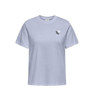 T-Shirt - Weicher Chambray Liebe gestickt