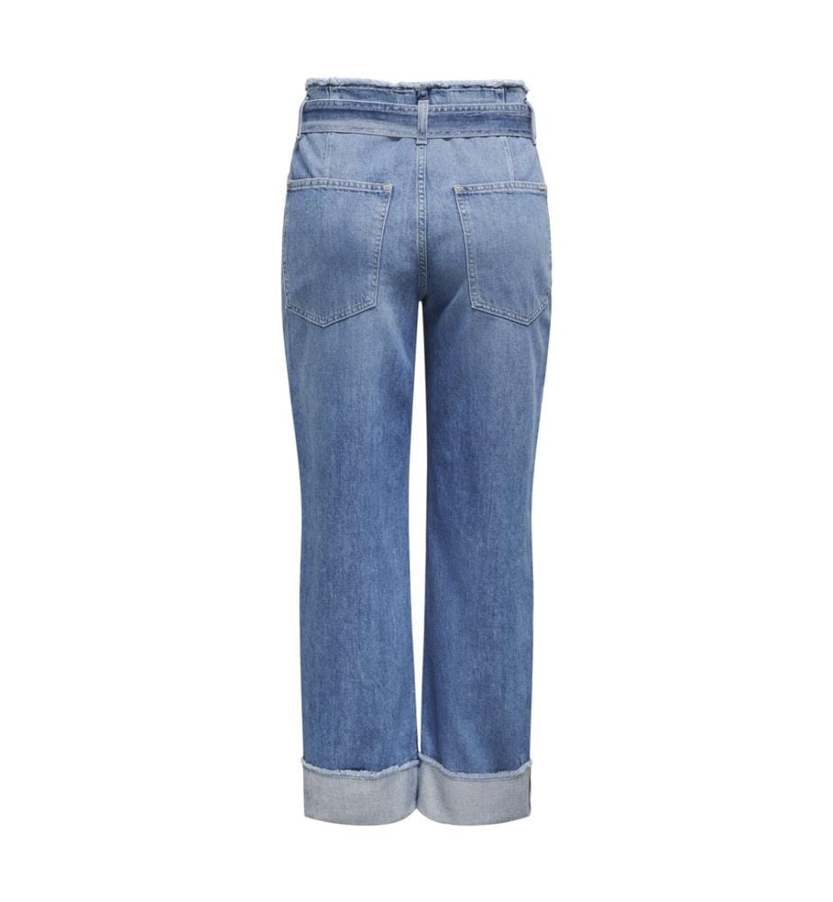 Maddie Ex Wd Blt Fldup Denim 025Noos Jeans - Medium Blue Denim