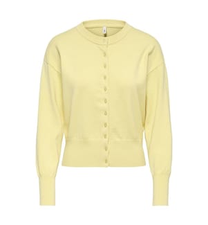 Cardigan en maille - Crème double avec boutons ton sur ton