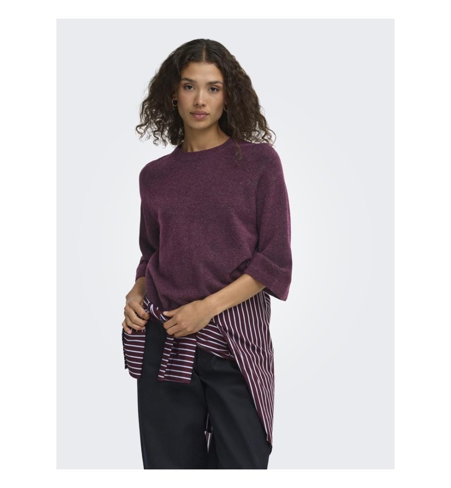 Strickpullover – Weinrot