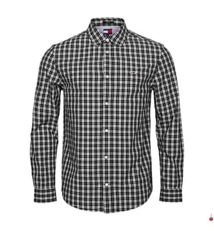 Hemd Poplin Check Regular Fit - Black Small Check