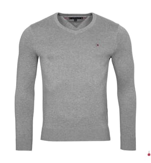 Pullover mit V-Ausschnitt – Dunkelgrau