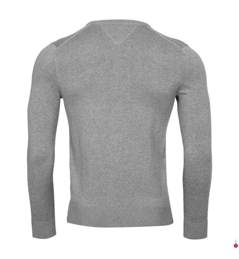 Pullover mit V-Ausschnitt – Dunkelgrau