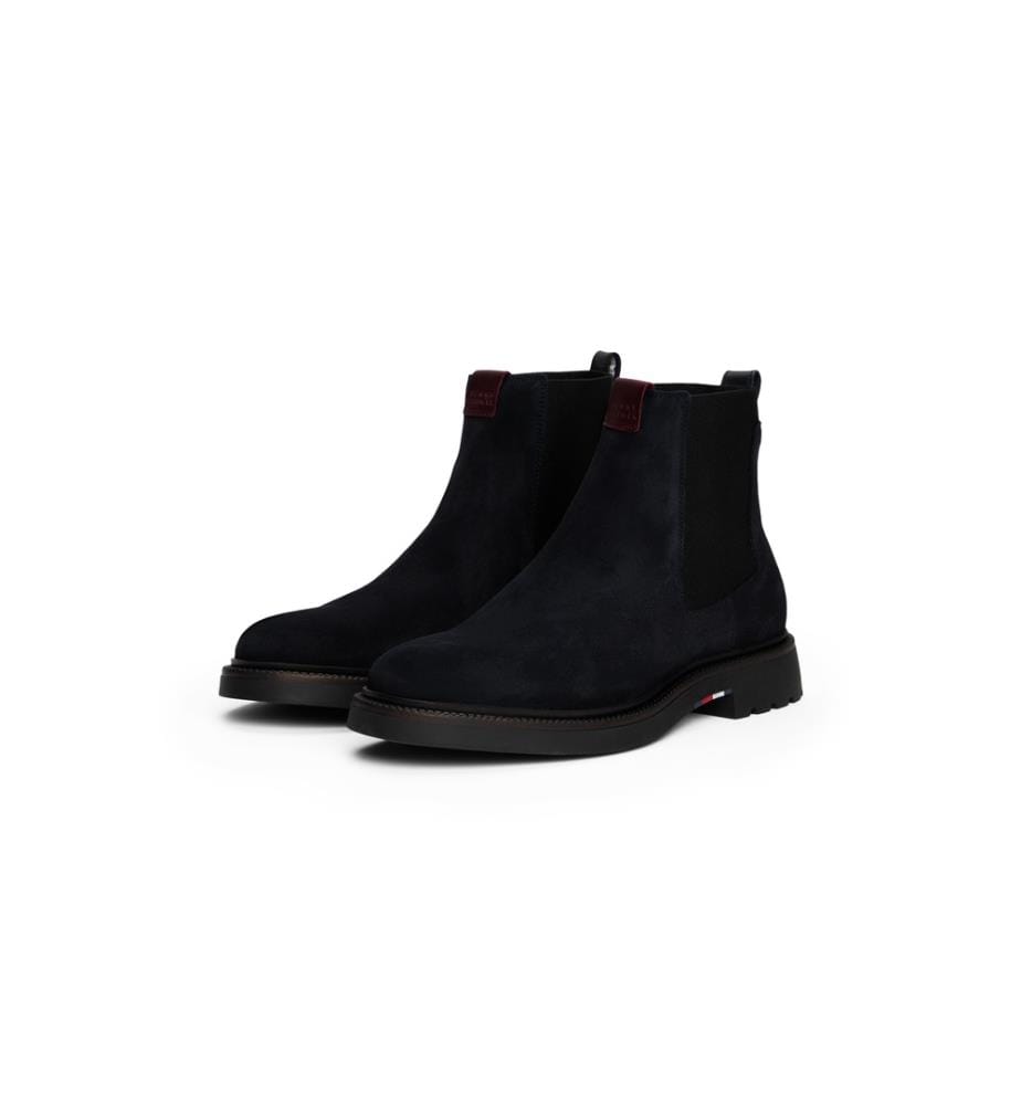Leichte Chelsea Boots aus Wildleder - Marineblau