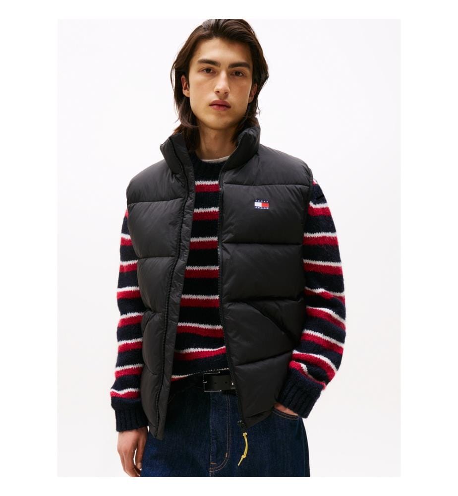 Sleeveless Puffer Jacket - Black