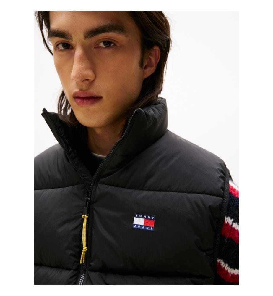 Sleeveless Puffer Jacket - Black