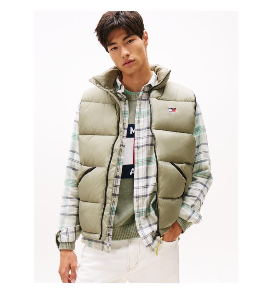 Sleeveless Puffer Jacket - Light Green