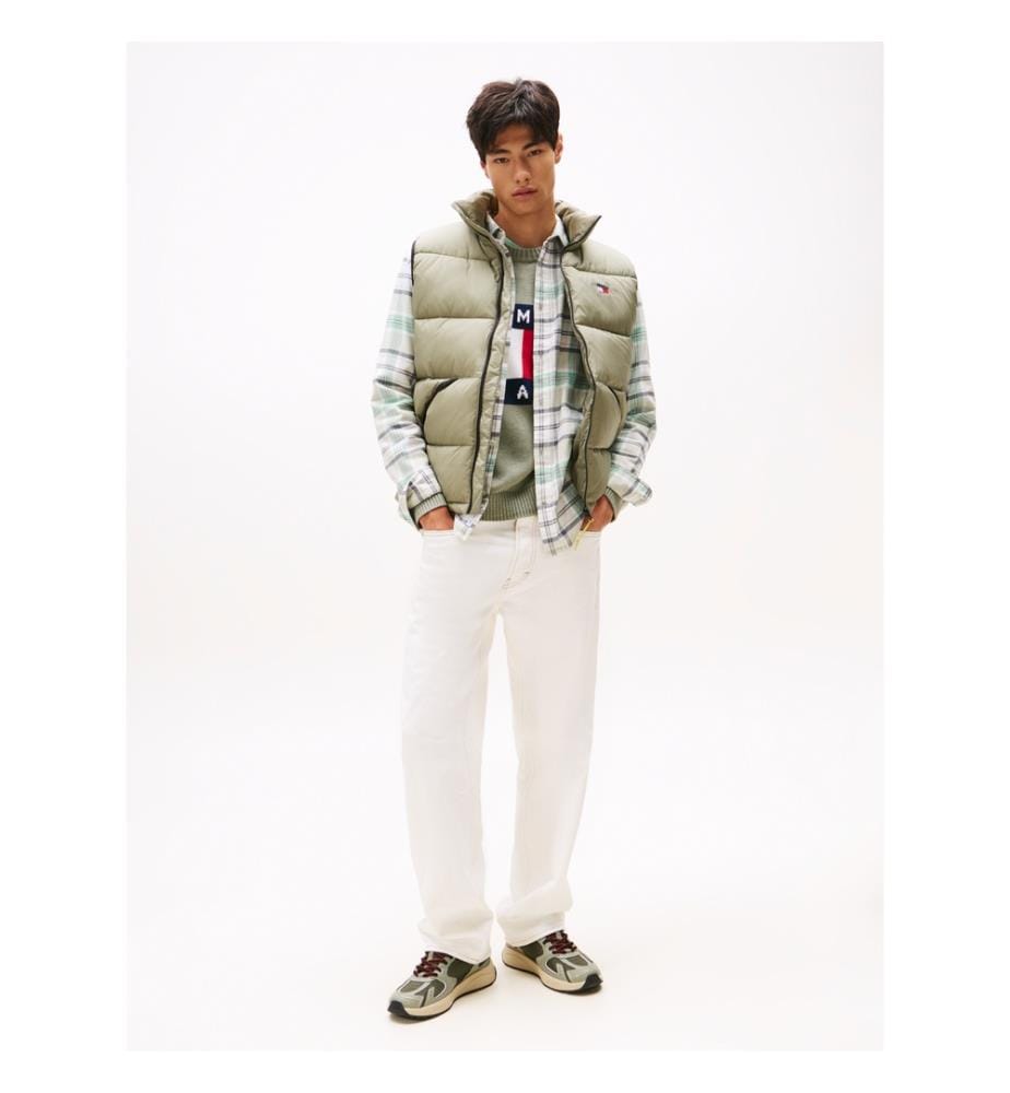 Sleeveless Puffer Jacket - Light Green