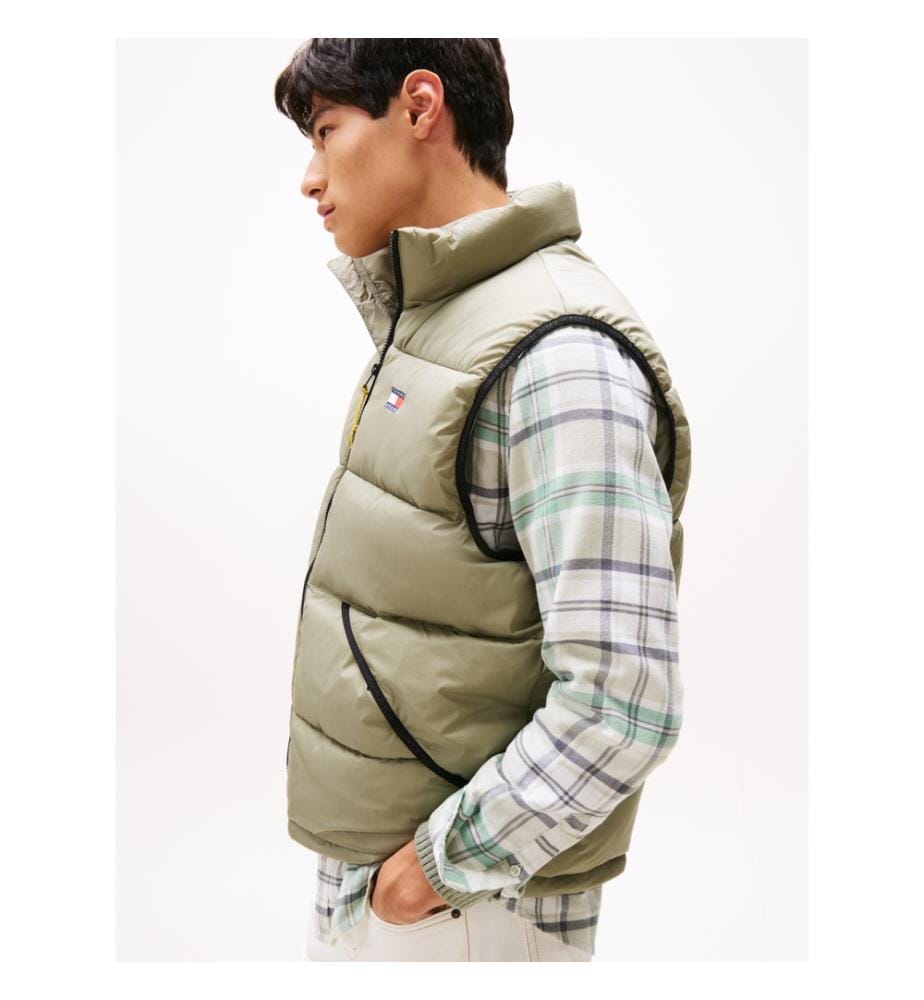 Sleeveless Puffer Jacket - Light Green