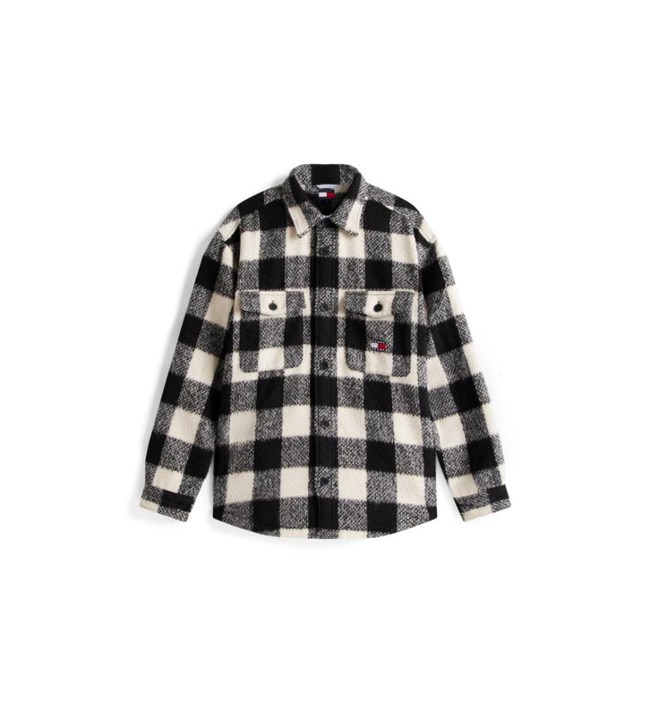 Surchemise À Carreaux En Flanelle Coupe Oversize - Noir