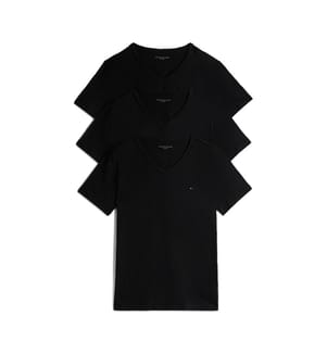 3er-Set T-Shirt - Schwarz