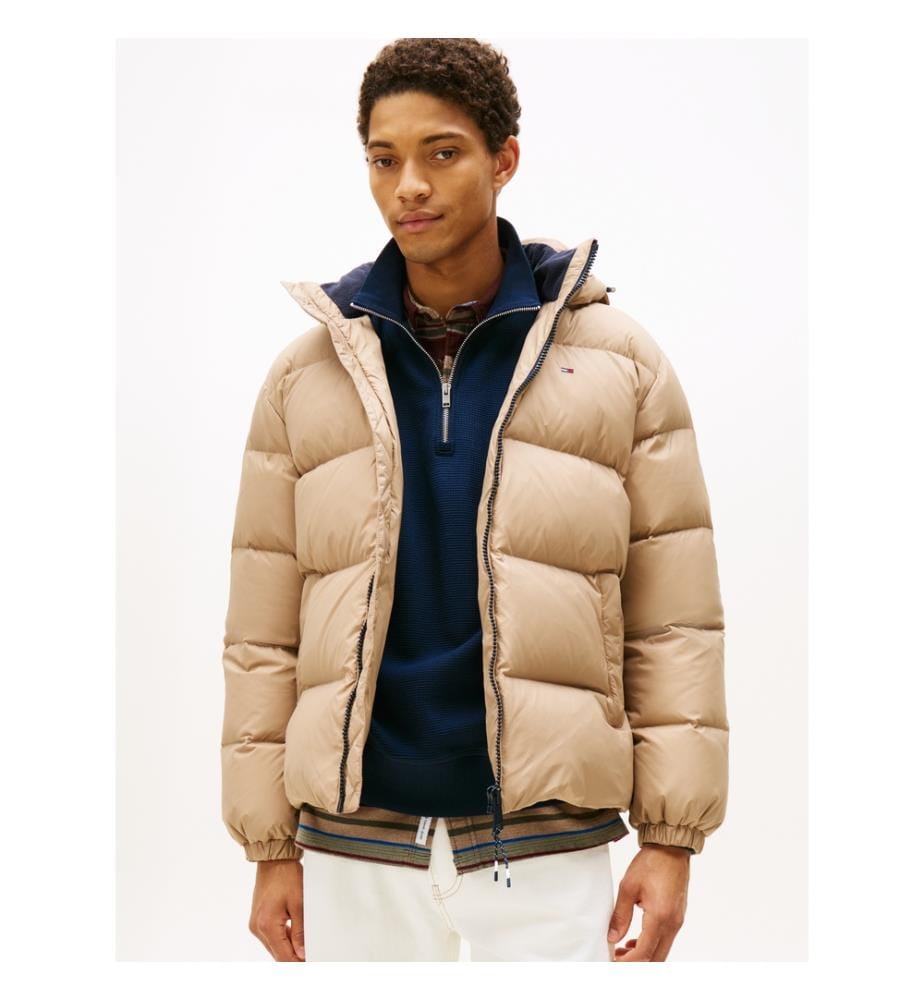 Essentielle Daunenjacke - Taupe