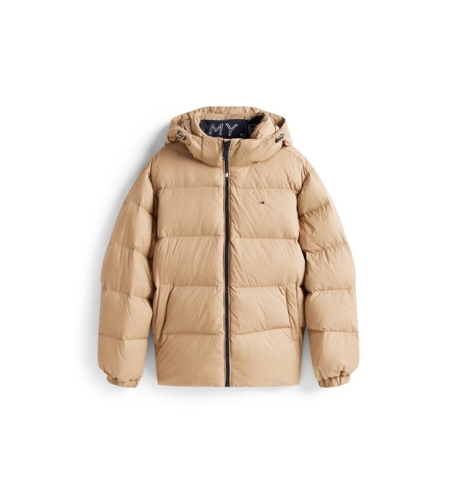 Essentielle Daunenjacke - Taupe