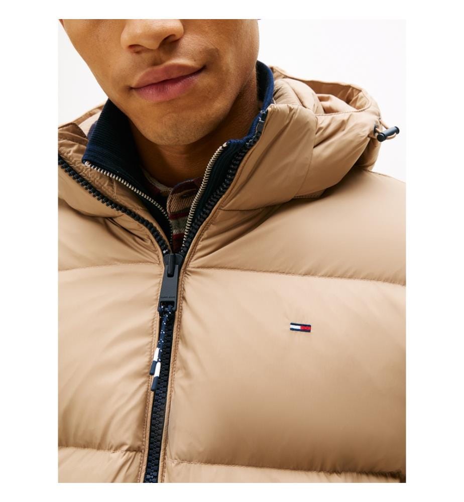 Essentielle Daunenjacke - Taupe