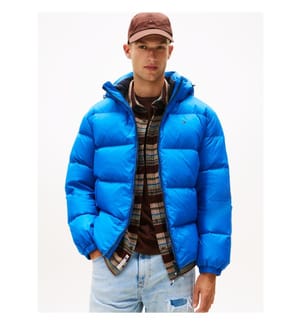 Wasserabweisende Daunenjacke mit Kapuze - Vibrant Indigo