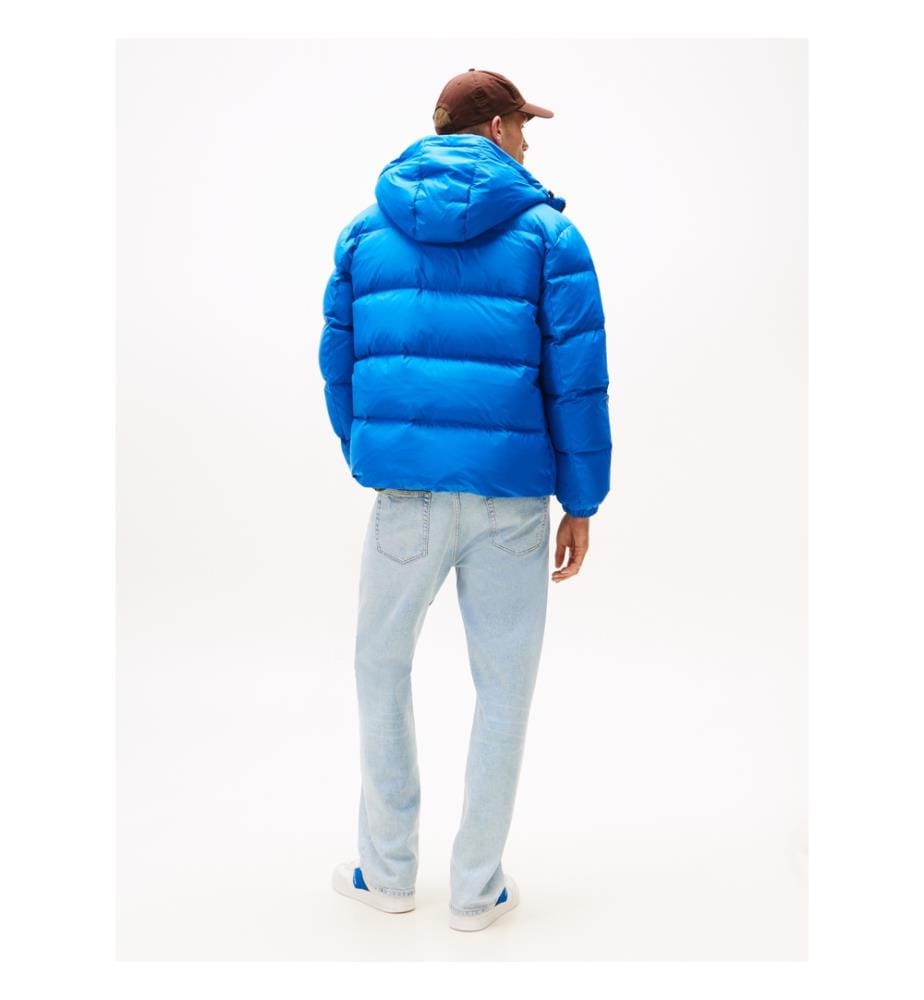 Wasserabweisende Daunenjacke mit Kapuze - Vibrant Indigo