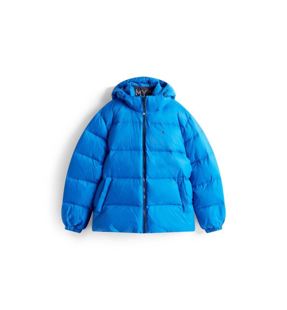 Wasserabweisende Daunenjacke mit Kapuze - Vibrant Indigo