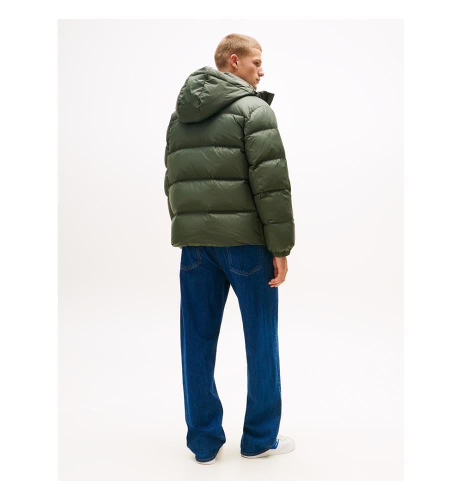 Water Repellent Hooded Jacket - Pewter Green