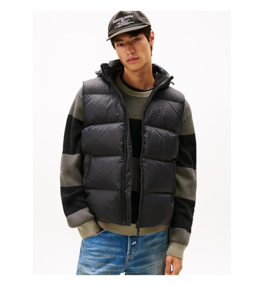 Gilet En Duvet Déperlant À Coupe Décontractée - Noir