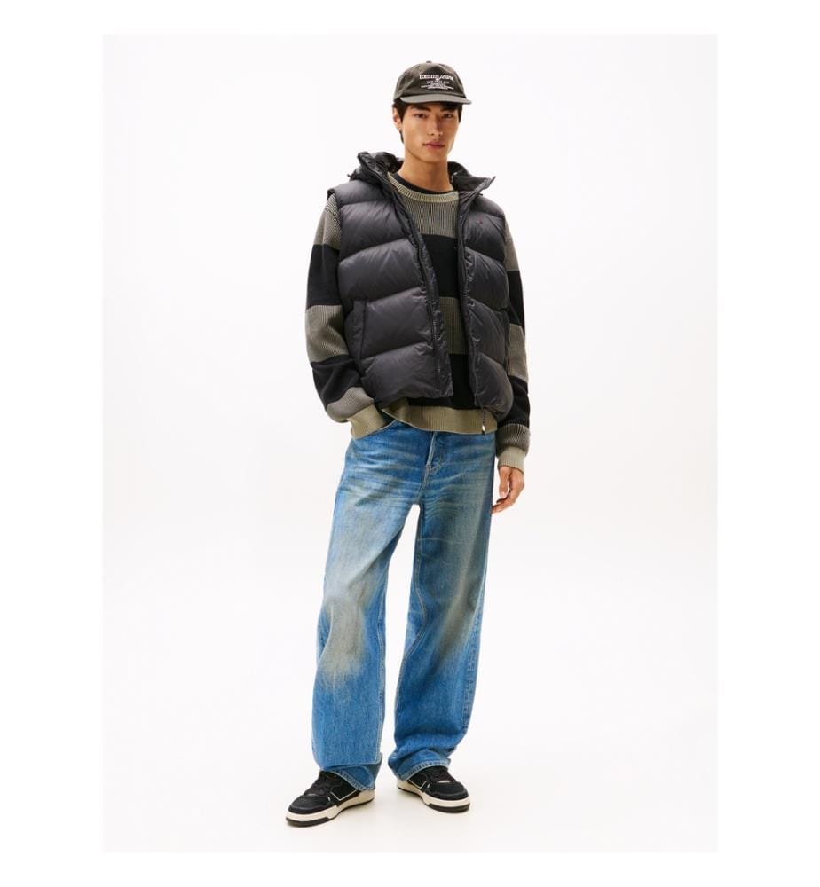 Gilet En Duvet Déperlant À Coupe Décontractée - Noir