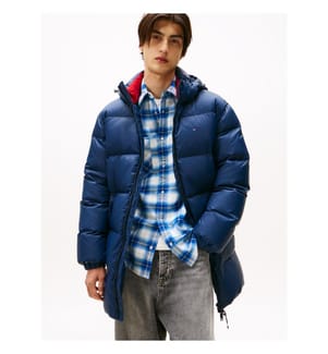 Wasserabweisender Daunenparka mit lässigem Schnitt - Blau