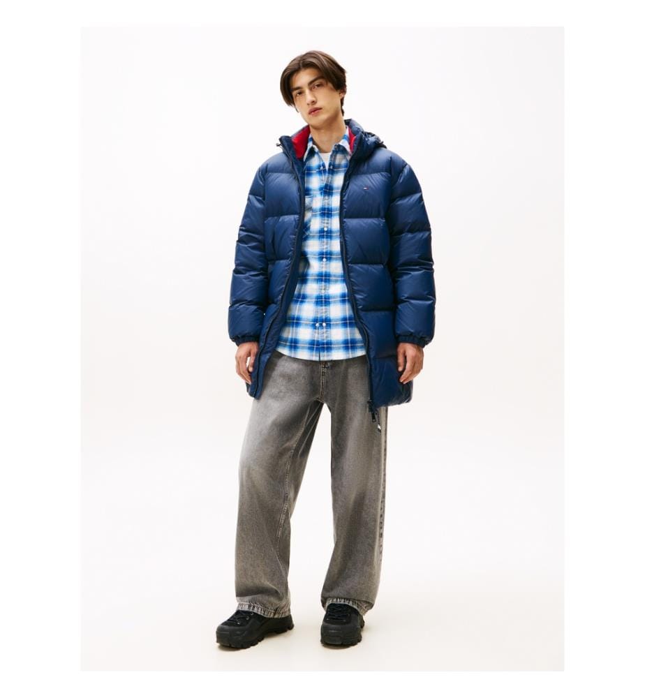 Parka idrorepellente con vestibilità casual - Blu