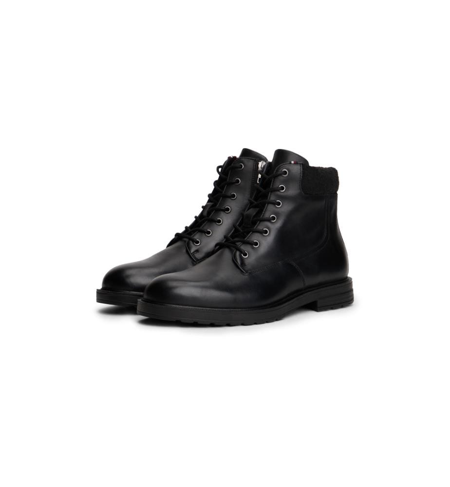 Essential Leather Cupsole Sneakers - Schwarz