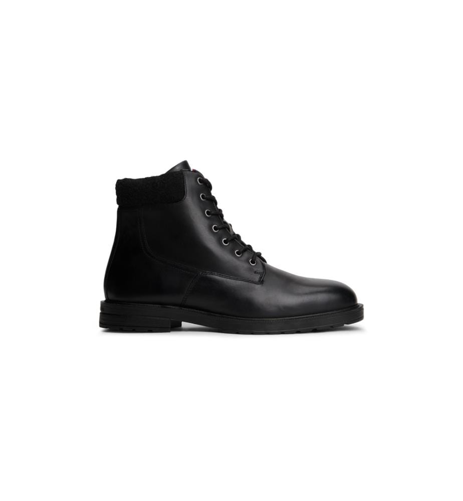 Essential Leather Cupsole Sneakers - Schwarz