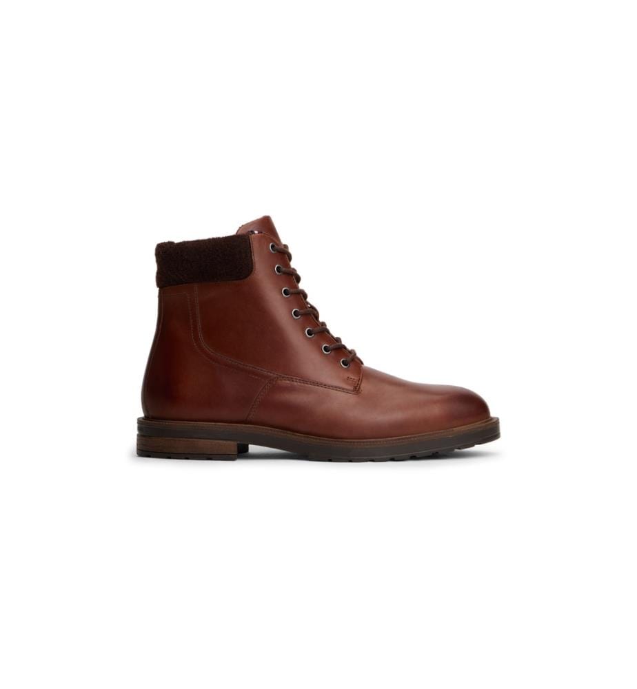 Lederstiefel mit gezackter Sohle - weiss