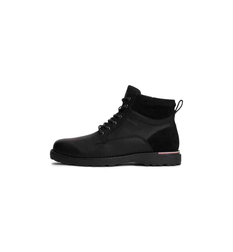 Corporate W lace-up leather boots - Black
