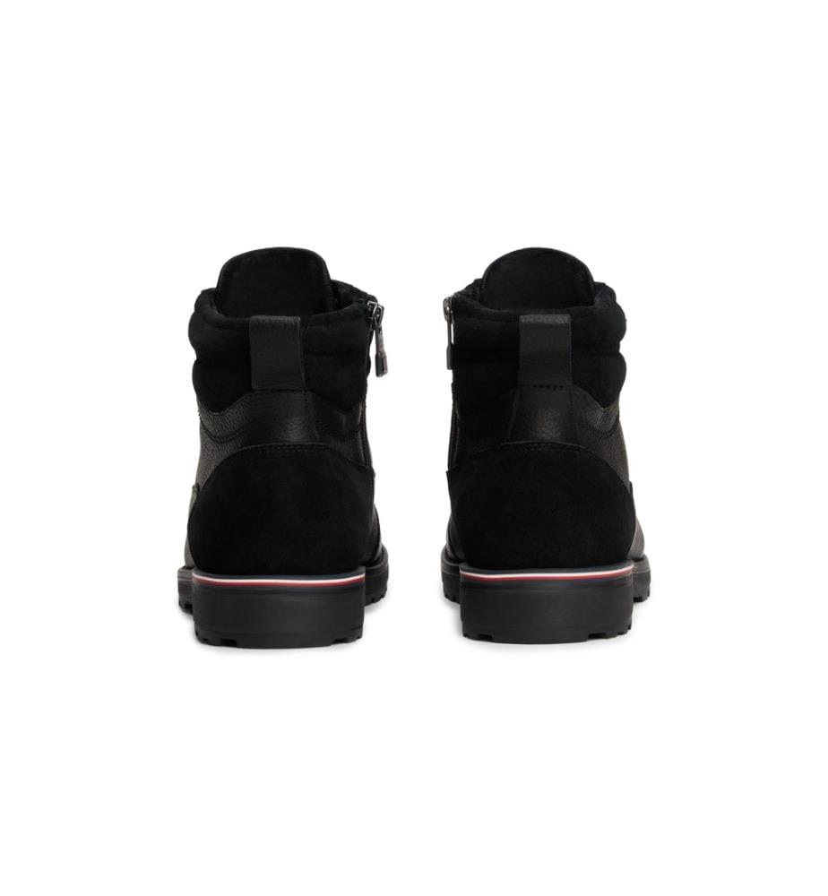 Corporate W lace-up leather boots - Black