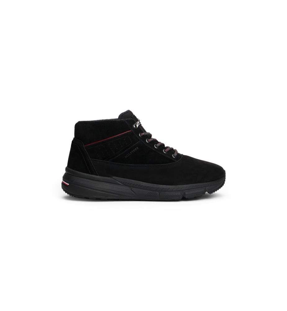 Hilfiger W Nubuck Suede Hybrid Ankle Boots - Schwarz