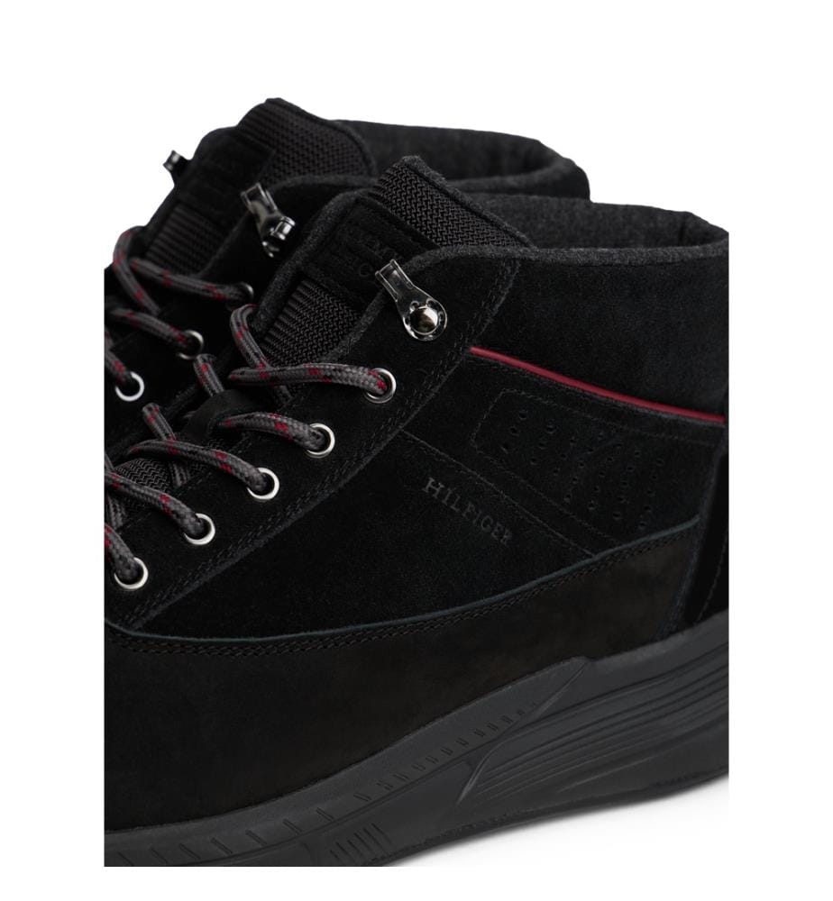 Hilfiger W Nubuck Suede Hybrid Ankle Boots - Schwarz