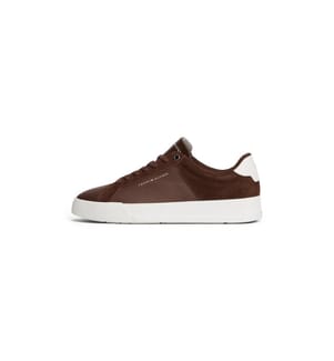 Niedrige kurze Sneakers aus Leder mit gemischten Texturen - Desert Sky