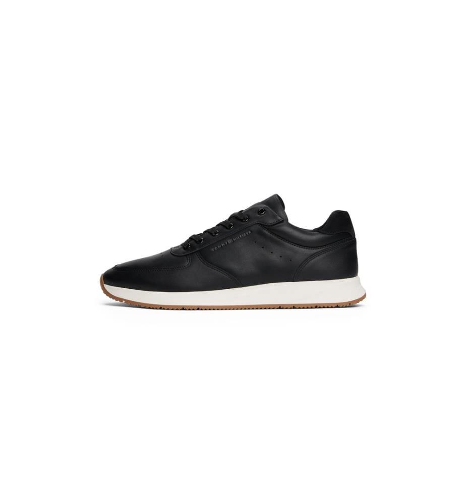 Premium Leather Hybrid Sneakers - Schwarz