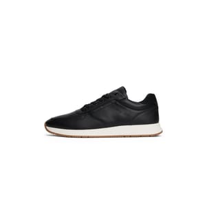 Premium Leather Hybrid Sneakers - Schwarz