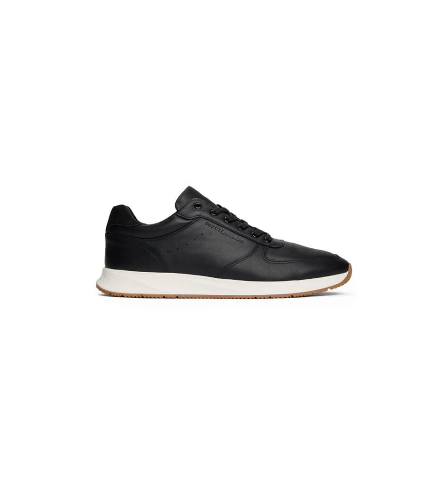 Premium Leather Hybrid Sneakers - Schwarz